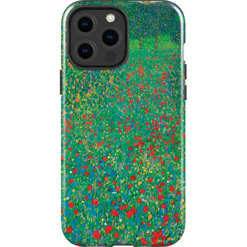 Poppy Field by Gustav Klimt iPhone 15 Pro Max Impact Case